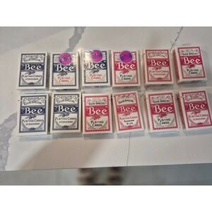 12 Decks Bee No 92 Club Special Playing Cards Blue Red Diamond Back Casino Lot